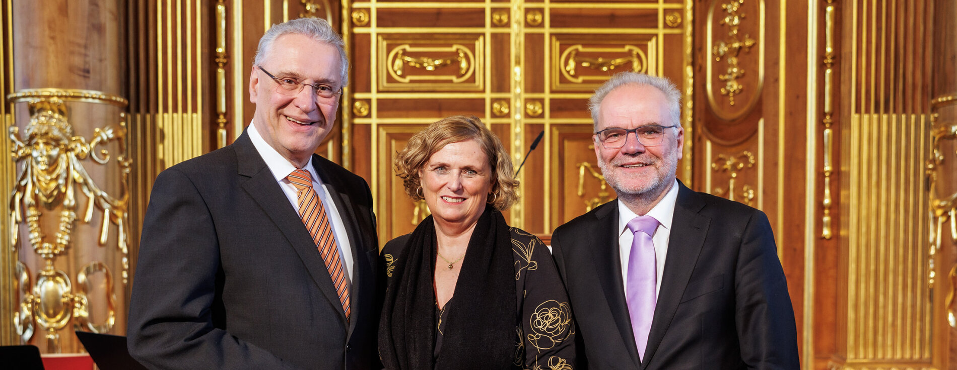 Innenminister Joachim Herrmann, Barbara Schretter und Dr. Erwin Lohner