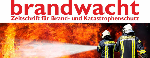 Titelschriftzug mit Bild der Zeitschrift brandwacht.