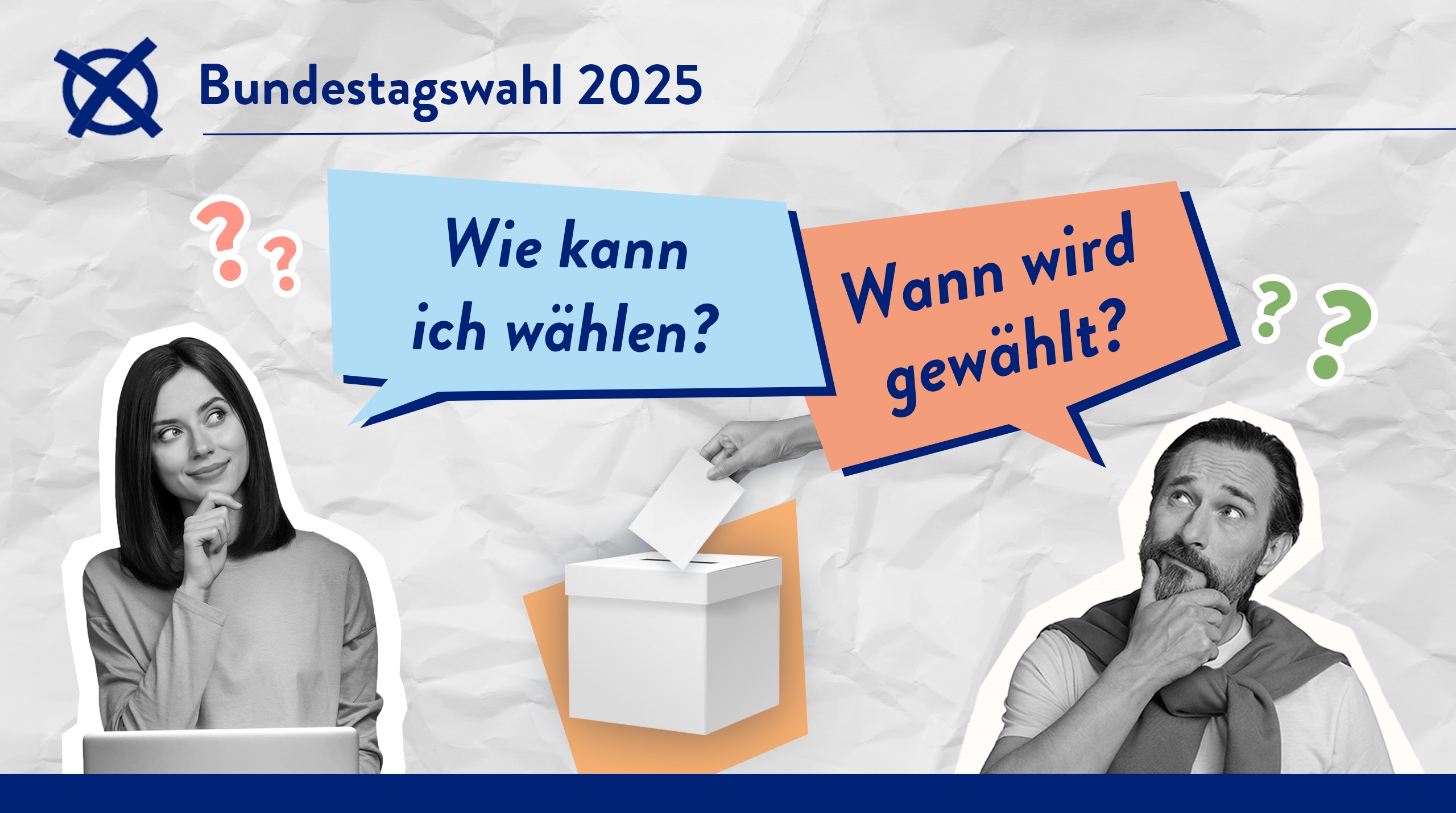 Grafik zur Bundestagswahl 2025: Wie kann ich wählen? Wann wird gewählt?